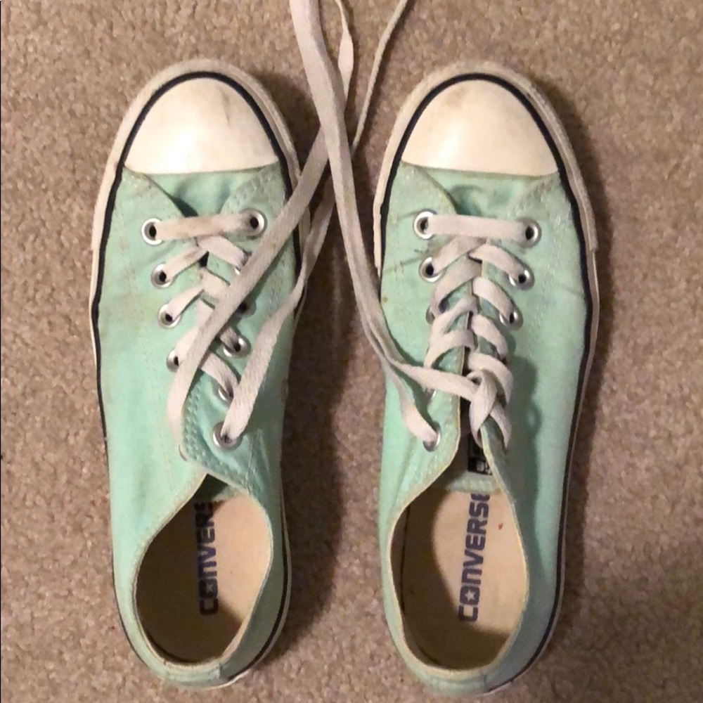 Mint color Converse sneakers
